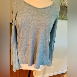1.4.3. Story by Line Up Soft Blue Knit Top, with lattice sleeves